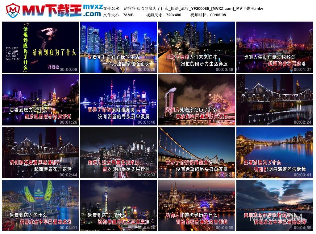 乔艳艳-活着到底为了什么_国语_流行_YF200085